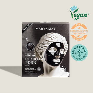 [Mary&May] Vegan Collagen Charcoal PDRN Mask (30g x4) - Diva Melody