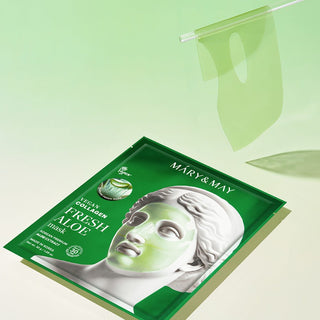 [Mary&May] Vegan Collagen Fresh Aloe Mask (30g x4) - Diva Melody
