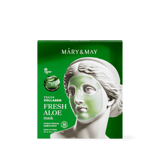 [Mary&May] Vegan Collagen Fresh Aloe Mask (30g x4) - Diva Melody