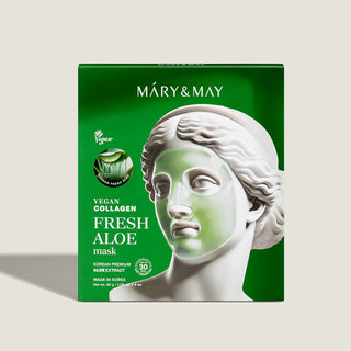 [Mary&May] Vegan Collagen Fresh Aloe Mask (30g x4) - Diva Melody
