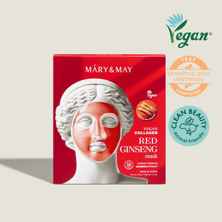 [Mary&May] Vegan Collagen Red Ginseng Mask (30g x4) - Diva Melody