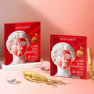 [Mary&May] Vegan Collagen Red Ginseng Mask (30g x4) - Diva Melody
