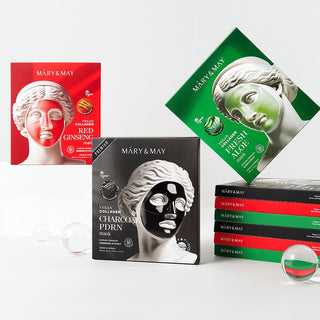 [Mary&May] Vegan Collagen Red Ginseng Mask (30g x4) - Diva Melody