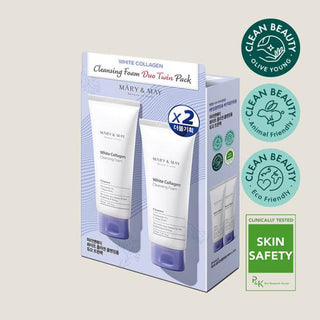 [Mary&May] White Collagen Cleansing Foam Duo Twin Pack (150ml x2) - Diva Melody