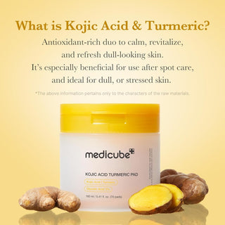 [Medicube] Kojic Acid Tumeric Toner Pad 70pcs - Diva Melody