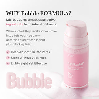 [Medicube] PDRN Pink Collagen Bubble Serum 95ml - Diva Melody