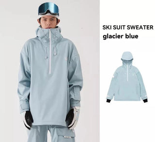 Men Women Solid Color Ski Jacket Ski Pants Windproof Hoodie Waterproof Snowboard - Diva Melody