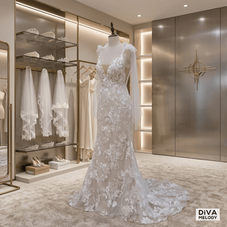 Mermaid Silhouette Wedding Dress - Diva Melody