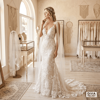 Mermaid Silhouette Wedding Dress - Diva Melody