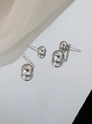 Metal Ball Ear Stud Earrings Gifts Jewelry - Diva Melody