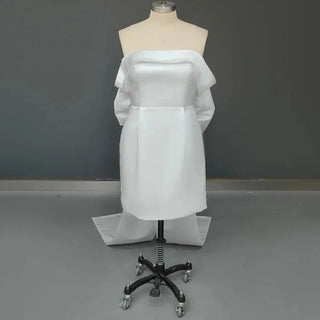 Mini Bridal Dress With Detachable Bow - Diva Melody