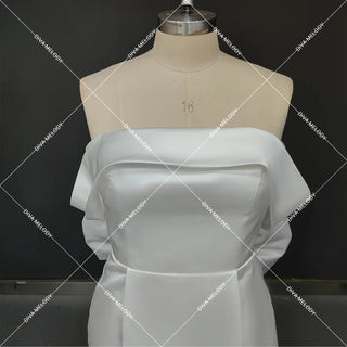 Mini Bridal Dress With Detachable Bow - Diva Melody