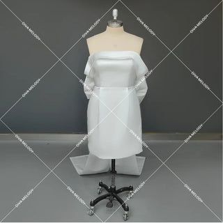 Mini Bridal Dress With Detachable Bow - Diva Melody