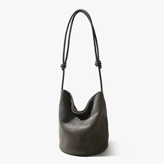 Mini Bucket Tote Strings Leather Handbag - Diva Melody