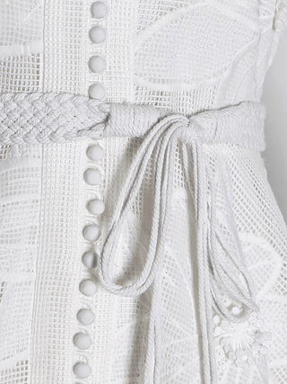 Mini Dress with Lantern Sleeves - Diva Melody