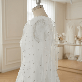 Mini Pearl Bridal Wedding Dress - Diva Melody