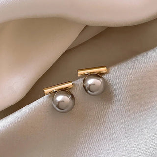 Minimalist Grey Pearl Pendant Earrings Accessories Gift - Diva Melody