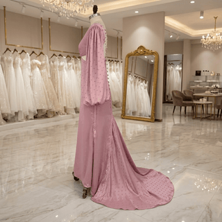 Minimalist Side-Cutout Wedding Dress - Diva Melody