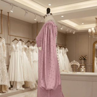 Minimalist Side-Cutout Wedding Dress - Diva Melody