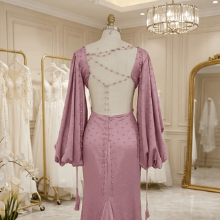 Minimalist Side-Cutout Wedding Dress - Diva Melody