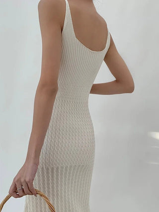 Minimalist V - Neck Long Dress - Diva Melody