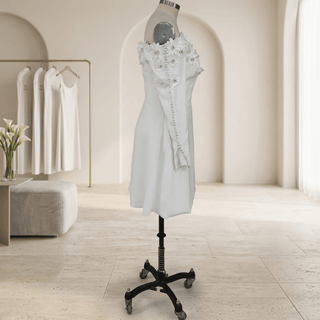 Modest Vintage 3D Floral Mini Dress - Diva Melody