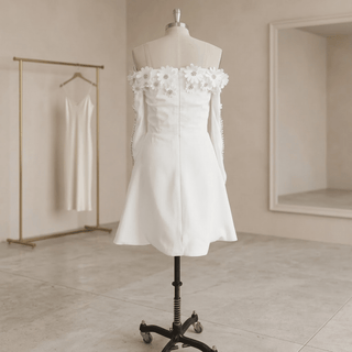 Modest Vintage 3D Floral Mini Dress - Diva Melody
