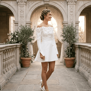 Modest Vintage 3D Floral Mini Dress - Diva Melody