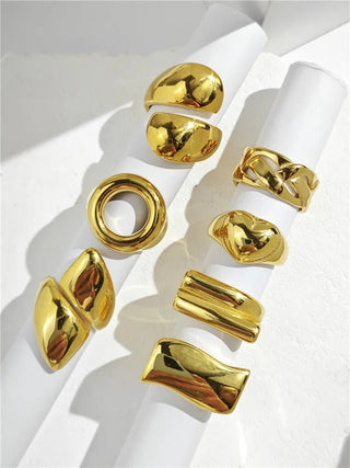 Multilayer Bold Chunky Rings - Diva Melody