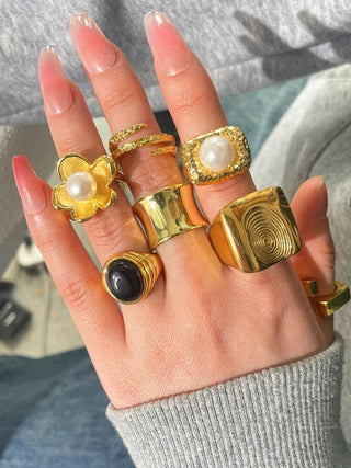 Multilayer Bold Chunky Rings - Diva Melody