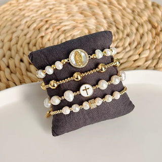 Natural Pearl Fashion Jewelry 18K Gold Plated Waterproof Bracelets - Diva Melody