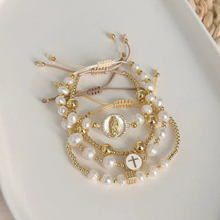 Natural Pearl Fashion Jewelry 18K Gold Plated Waterproof Bracelets - Diva Melody