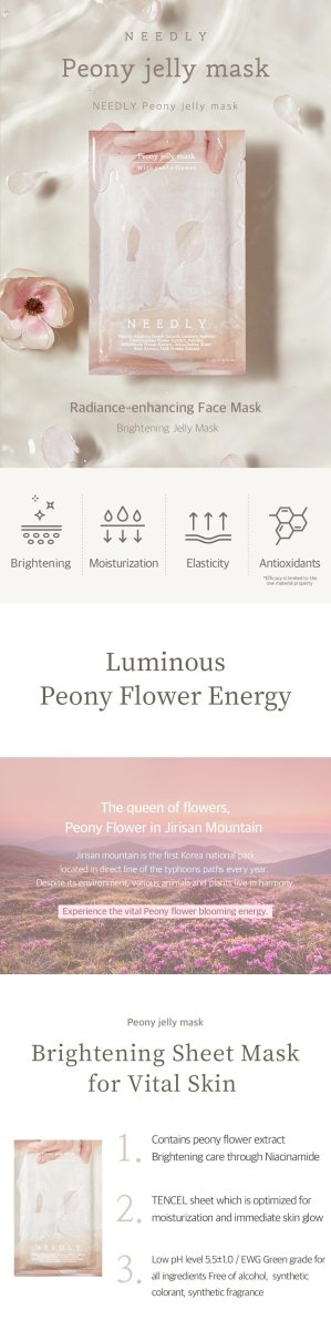 [Needly] Peony Jelly Mask 10 sheets - Diva Melody