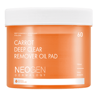 [NeoGen] DERMALOGY CARROT DEEP CLEAR OIL PAD 150ML (60 PADS) - Diva Melody