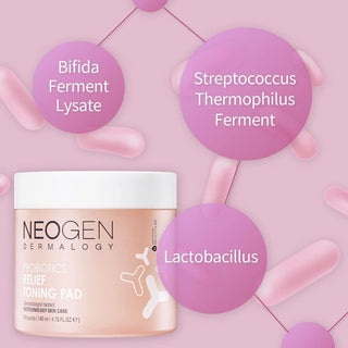 [NeoGen] DERMALOGY PROBIOTICS RELIEF TONING PAD (50 PADS) - Diva Melody