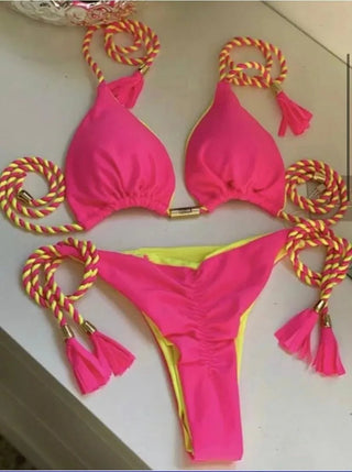 New Bikini Backless Rope Triangle 2 set Swimsuit - Diva Melody