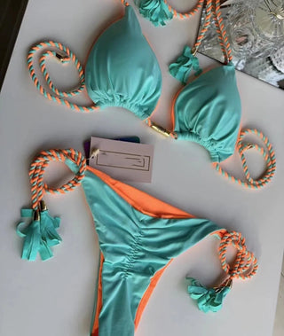 New Bikini Backless Rope Triangle 2 set Swimsuit - Diva Melody