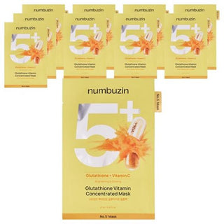 [Numbuzin] No.5+ Glutathione Vitamin Concentrated Mask 10ea - Diva Melody