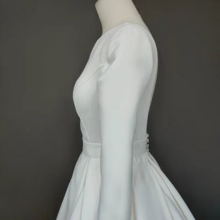 O - Neck High - End Satin Bridal Gown - Diva Melody