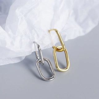 O - shaped Two Oval Hoop Earrings Jewelry Accessories Gift - Diva Melody