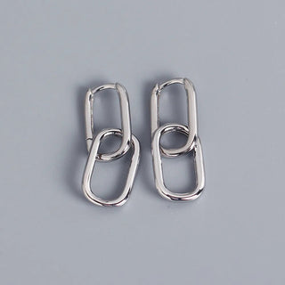 O - shaped Two Oval Hoop Earrings Jewelry Accessories Gift - Diva Melody