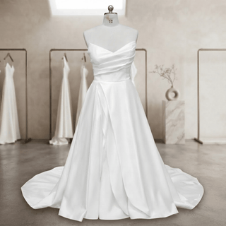 Off Shoulder A Line Wedding Dress - Diva Melody