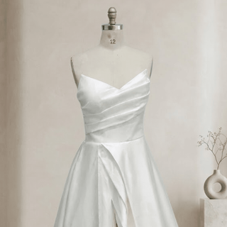 Off Shoulder A Line Wedding Dress - Diva Melody