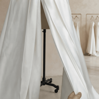 Off Shoulder A Line Wedding Dress - Diva Melody