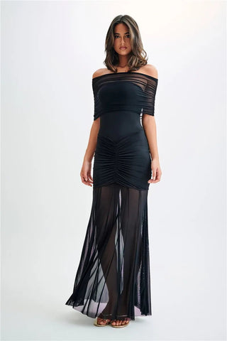 Off - shoulder Backless Sexy Maxi Dress - Diva Melody