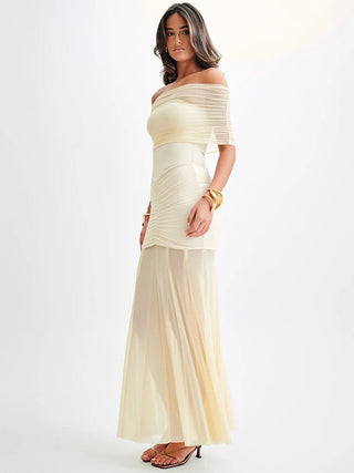 Off - shoulder Backless Sexy Maxi Dress - Diva Melody