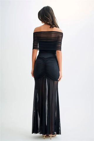 Off - shoulder Backless Sexy Maxi Dress - Diva Melody