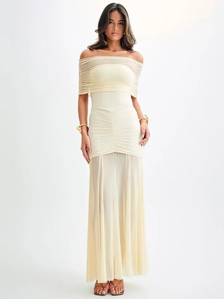 Off - shoulder Backless Sexy Maxi Dress - Diva Melody