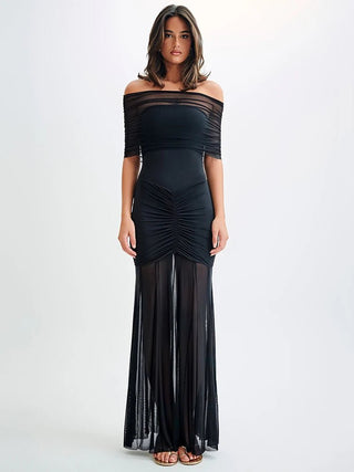 Off - shoulder Backless Sexy Maxi Dress - Diva Melody