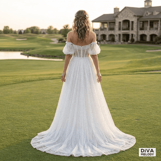 Off - Shoulder Sequined Mermaid Gown - Diva Melody